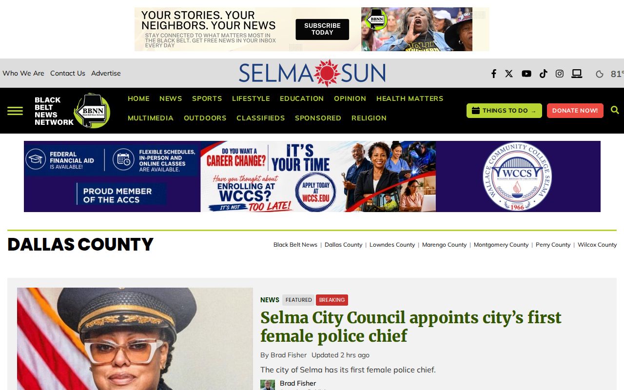 Black Belt News Network Dallas County news page